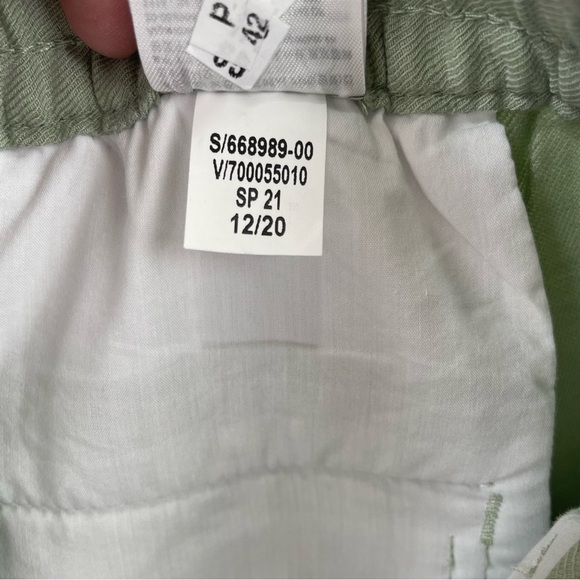 Banana Republic Pants Women Small Light Green Linen Pull On Elastic Waist Comfy - Picture 12 of 15